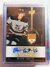  2019-20 Upper Deck Trilogy Rookie Renditions Auto Gold #RR17 Blake Lizotte 