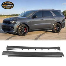 Fit 11-25 Dodge Durango 21+ Hellcat Style Side Skirts Rocker Panel Extension PP