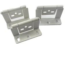 6 PK 2" Non Mortise Partial Wrap Bi-fold Door Hinge Cabinet Door Hardware White