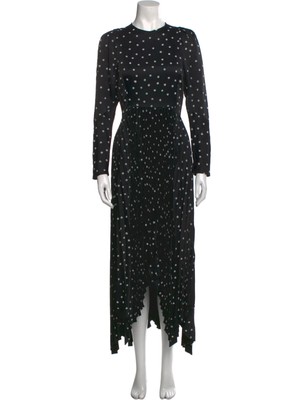 KHAITE black with cream polka dot dress, size 4. Condition: NEW with tag.
