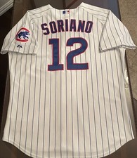 Alfonso Soriano #12 Chicago Cubs Authentic On-Field Majestic Home Jersey 52/2XL