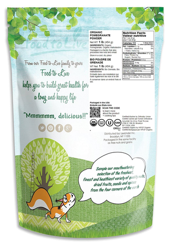 Organic Pomegranate Powder 1 Pound - Non-Gmo, Unsulfured Raw Dried Fruit No Dyes - 第 2/12 張圖片