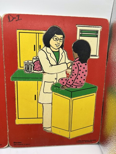 Educational Wood Puzzles Kids Education 1998 Imperfect Vintage Britehouse - Picture 5 of 12