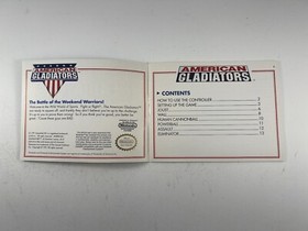 American Gladiators Nintendo NES Instruction Manual Only