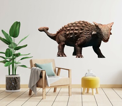 3D Roter Ankylosaurus M655 Tier Wallpaper Wandbild Poster Wandaufkleber Zoe