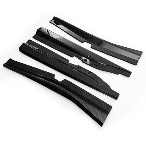 Side Skirts Extensions Rocker Panel Carbon ABS For 2014-2019 Chevy Corvette C7 - Picture 6 of 12