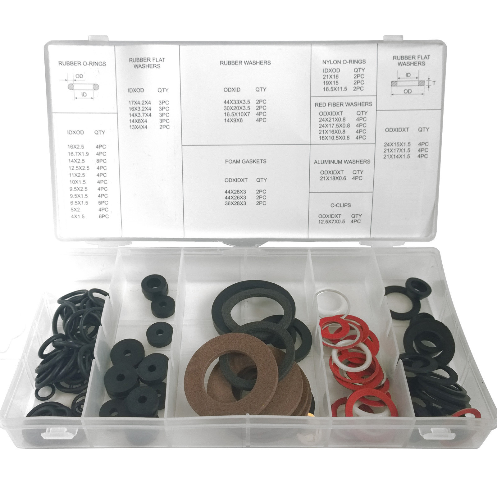 Leaky Tap valve repair set Rubber O Ring Seals faucet aluminium fibre flat Seals