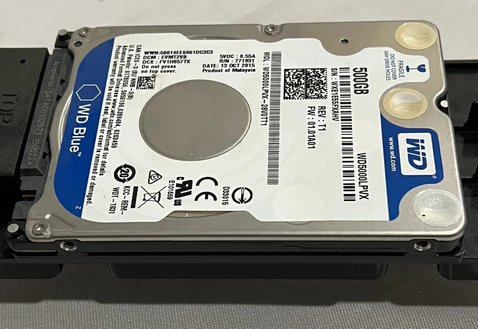 WD Blue 500GB 2.5" HDD Hard Disk Drive WD5000LPVX 726835-001 - Image 2 of 3