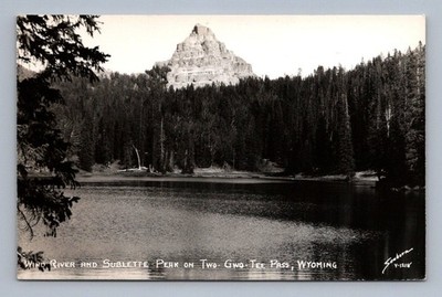 Vintage Wyoming Postcard TWO GWOTEE PASS Sublette Peak 1900s Rppc
