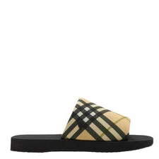 Burberry Checkered Trek Slides In Grain (Unisex)