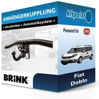 für Fiat Doblo 11.2009-12.2023 Brink AnhäNgerkupplung Abnehmbar AHK
