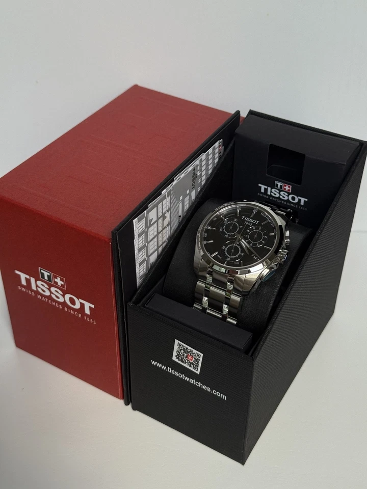 Tissot Couturier Chronograph Black Dial Men's Watch T0356171105100 41 mm. - Image 3 of 4