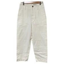 23SS MARGARET HOWELL Cotton Tapered Pants 578-3143001 Size 1 White Women USED