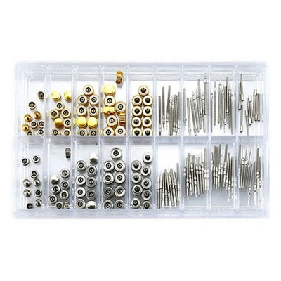 170PCS Mixed Watch Stem & Crown Repair Parts Assortment Spare Parts Box Set NEW