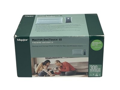 Maxtor OneTouch III 300GB External Hard Drive FireWire 400/USB 2.0 NEW