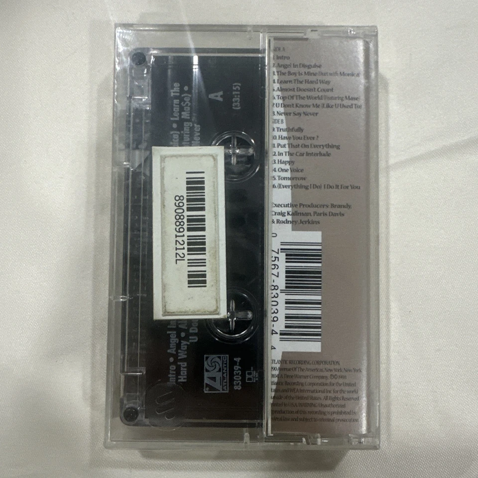 🎶 Brandy – Never Say Never 📀 Cassette Album | 1998 | Atlantic Records - Image 2 of 2