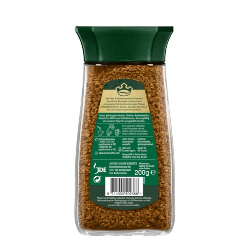 JACOBS Löskaffee Krönung 3 x 200 g Gläser löslicher Kaffee Instantkaffee - 600 g - Bild 4 von 5