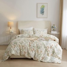 AMWAN Fresh Botanical Floral Duvet Cover Full Size Cotton Garden Bedding Sets...