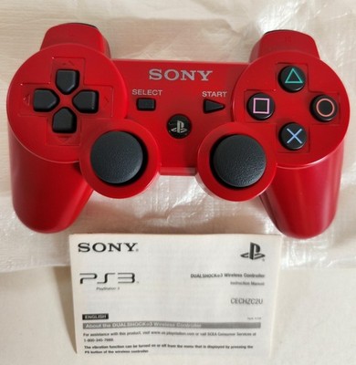 *NEW-OPEN BOX* Authentic PS3 DualShock3 (Red) Wireless Controller - US RELEASE