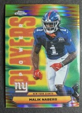 Malik Nabers Topps Chrome NFL 2025 Power Players Refractor PP-25