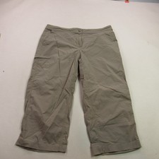 LL Bean Pants Womens 16 Brown Straight Leg Casual Stretch Outdoors Capri