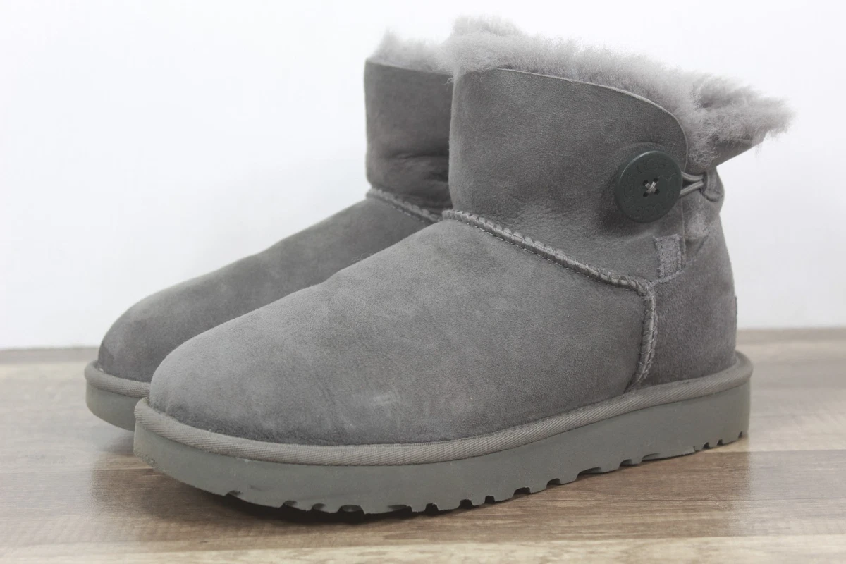 UGG Australia Bailey Button Gray Boots for Women for sale | eBay
