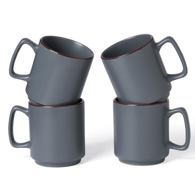 famiware Coffee Mugs Set of 4, Nebula 14oz Coffee Mugs, Ceramic Cup Set with Han