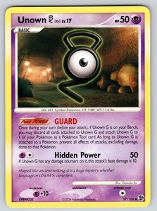 Unown [G] 57/106 Great Encounters Pokemon TCG