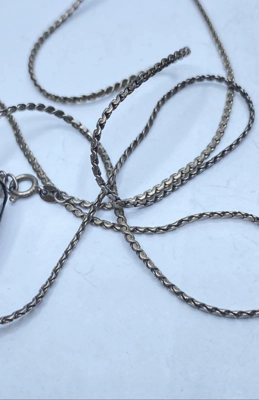 Sterling Silver Smoky Quartz & Mop Floral Shell Pendant Necklace 30.9g - Image 4 of 4