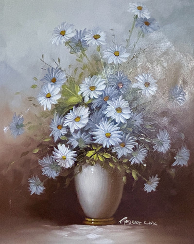 Robert Cox Original Gemälde auf Leinwand Blumenstillleben signiert gerahmt Kunstwerk - Bild 14 von 24