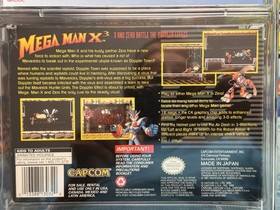 Mega Man X3 CIB Complete SNES &ndash;Game Cartridge, Manual, Box &ndash; CGC Graded 7.5