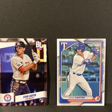 Topps 2024 Bowman and Big League Evan Carter #150 Rookie Texas Rangers Baseball