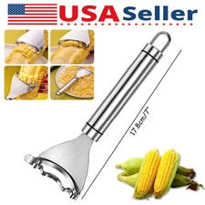 1x Stainless Steel Corn Cob Peeler Remover Stripper Kitchen Cutter Thresher Tool