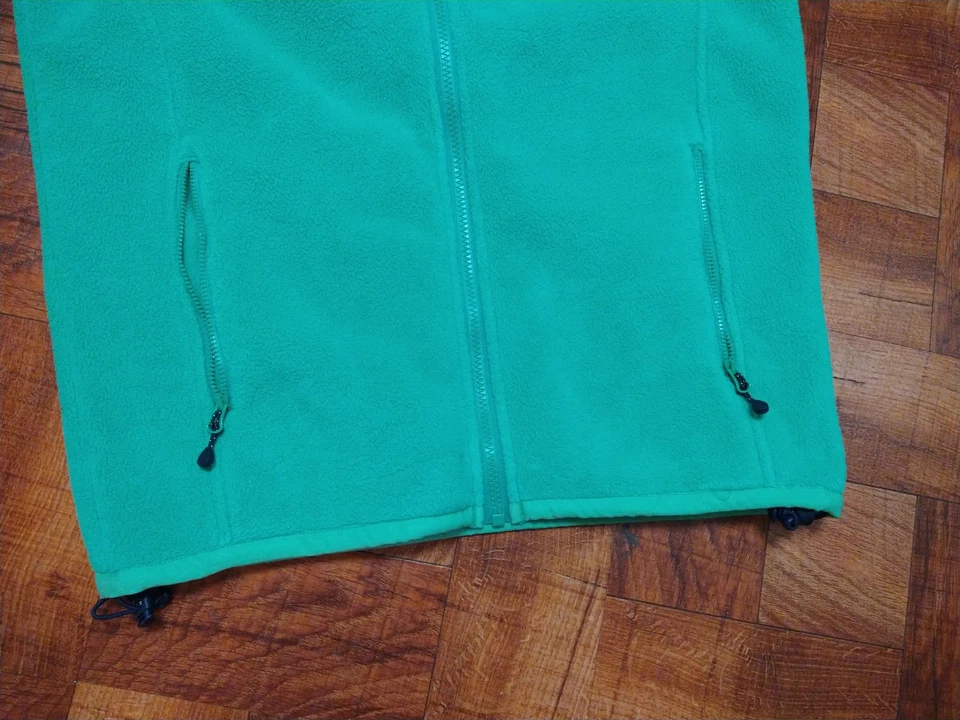 Vineyard Vines Green Blue Fleece Full Zip Vest Pockets Outdoors Men's Small - Image 2 of 4