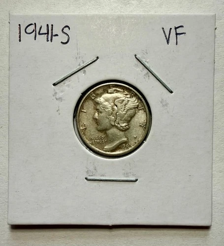 1941-S Mercury Dime SILVER - Very Fine (VF)