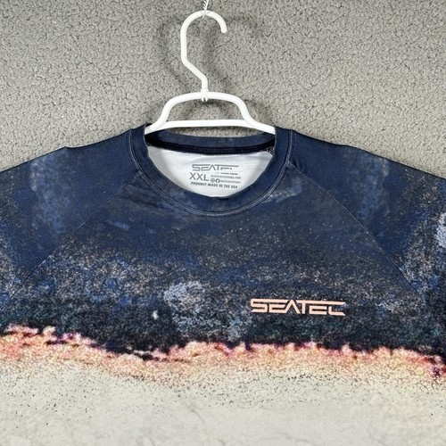 Seatec Shirt Mens 2XL Crewneck Performance Fishing Long Sleeve Stretch Tech - Picture 2 of 6