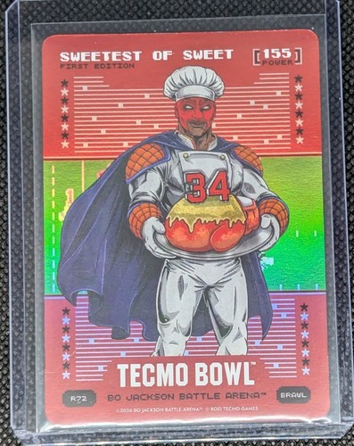 BO JACKSON BATTLE ARENA TECMO BOWL SWEETEST OF SWEET RED BATTLEFOIL BRAWL