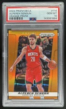 2024-25 Panini Prizm Deca Alperen Sengun Orange Prizm #/49 Rockets PSA 10