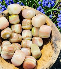 Pink Banded Calcite Tumble Stone ? Self Love, Emotional Healing, Calming Crystal