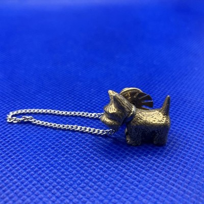 Westie - Vintage Gold Colored Tie Tack, 1960 s Swank