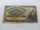 X2 Canada Dominion of Canada 1900 25 Cents Shinplaster Banknote P-9b