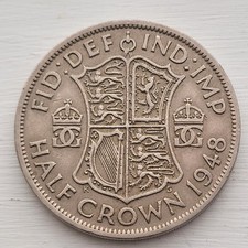 1948 George VI Half Crown 2/6 British Pre Decimal Coin VF #CF344