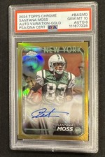 2024 Topps Chrome Santana Moss Gold Refractor Auto /50 PSA 10 8 #BA-SMO