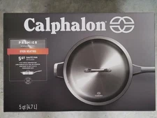 Calphalon Premier 5 QT Saute Pan with Cover Stainless Steel - New - 2029634