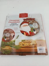 Christmas Countdown Hanging Santa Decoration Holiday Wall Plaque Sign Indoor