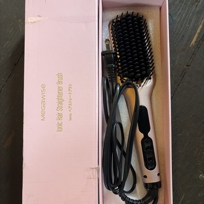 MEGAWISE Pro Ceramic Ionic Hair Straightener Brush for Home Salon | KL-1025