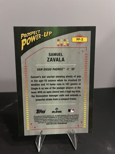 2024 Bowman - Prospect Power-Up Samuel Zavala #PP-2 (RC) - Foto 2 di 2