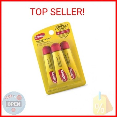 Carmex Classic Lip Balm, 0.35 Ounce (Pack of 3)