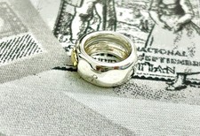 Anello Donna Fascia Girevole In Argento 925 Con Zirconi Bianchi - 5 Mm - Misura 14