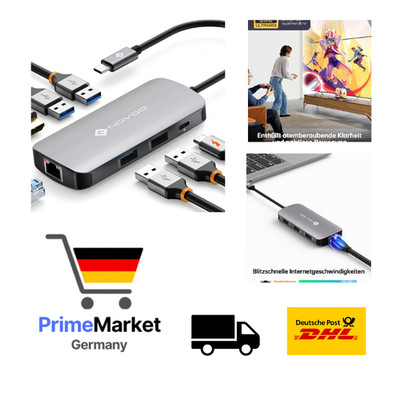 USB C Hub 7 in 1 HDMI 4K Ethernet USB 3 2 USB 2 Typ C
